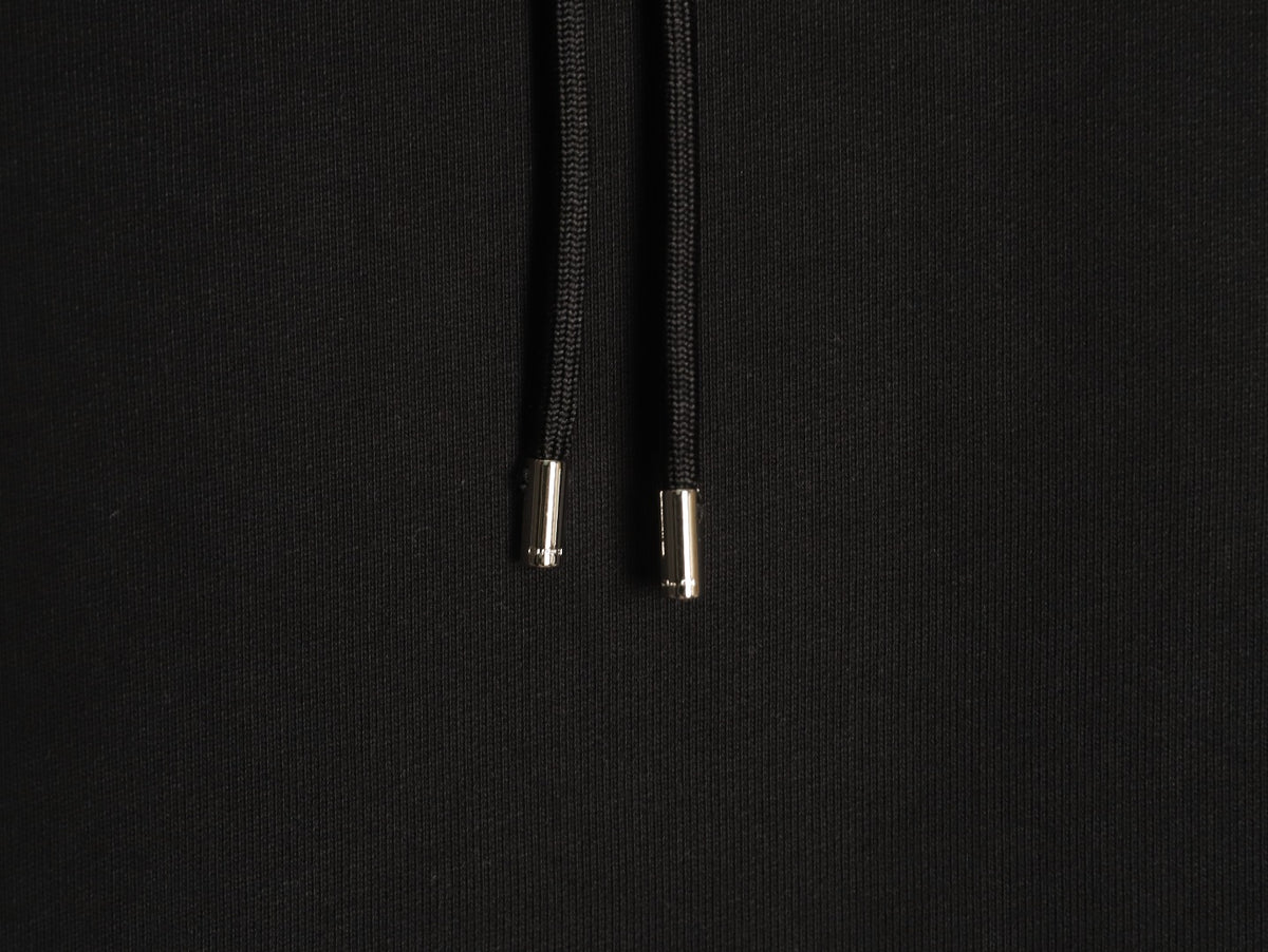 Gucci 26FW Black Double-G Chest-Motif Pullover Hoodie