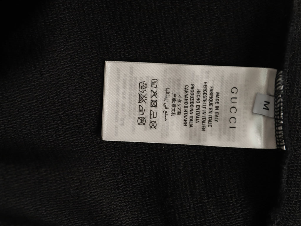 Gucci 26FW Black Double-G Chest-Motif Pullover Hoodie