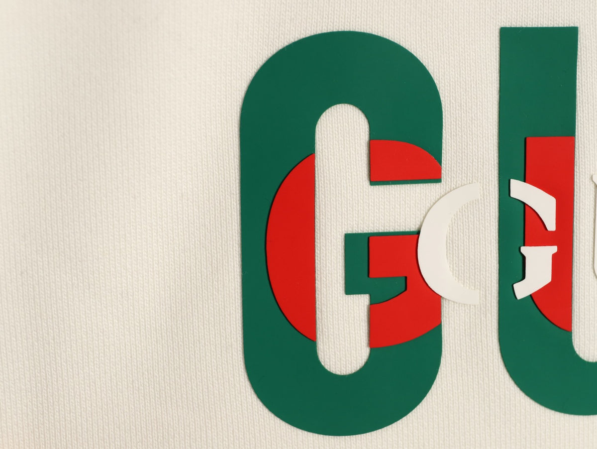 Gucci 26F Off-White Retro Letter Crewneck Sweatshirt