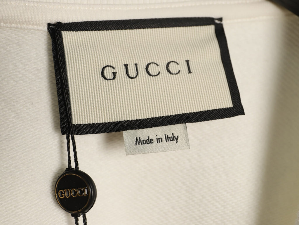 Gucci 26F Off-White Retro Letter Crewneck Sweatshirt
