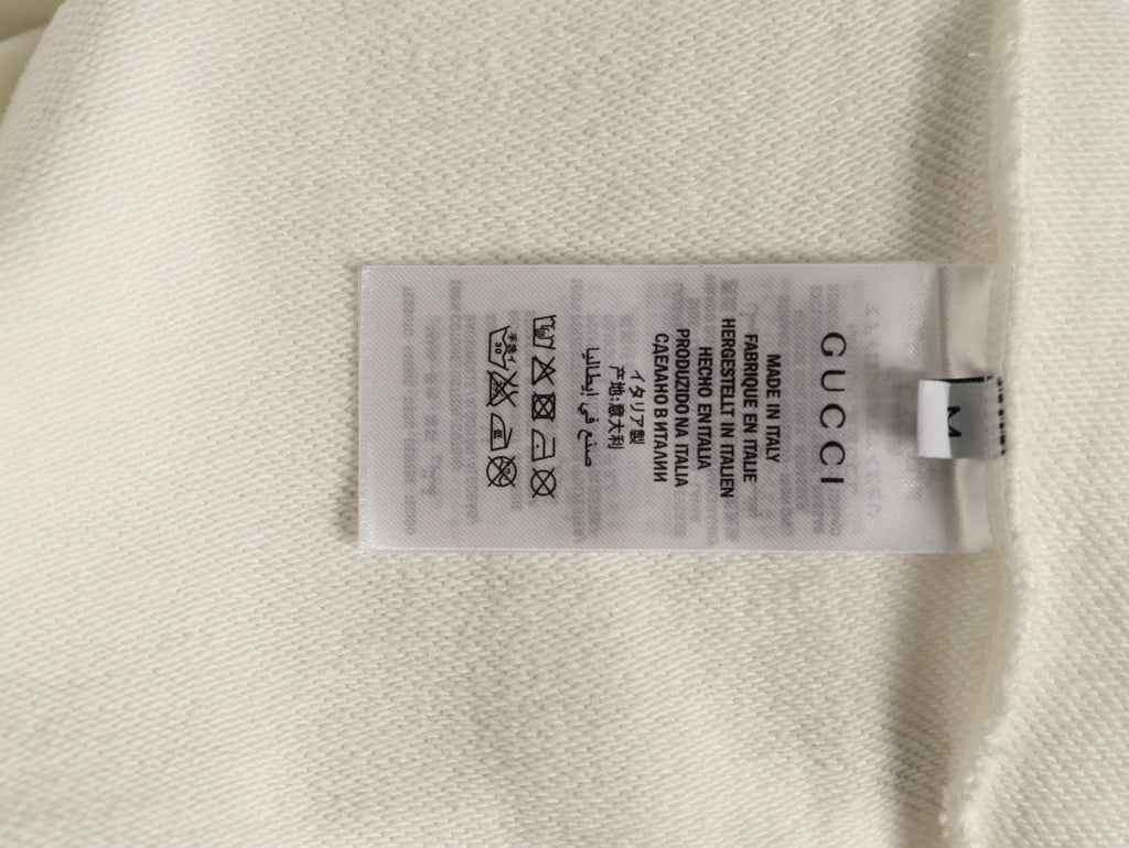 Gucci 26F Off-White Retro Letter Crewneck Sweatshirt