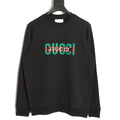 Gucci 26F Black Retro Letter Crewneck Sweatshirt