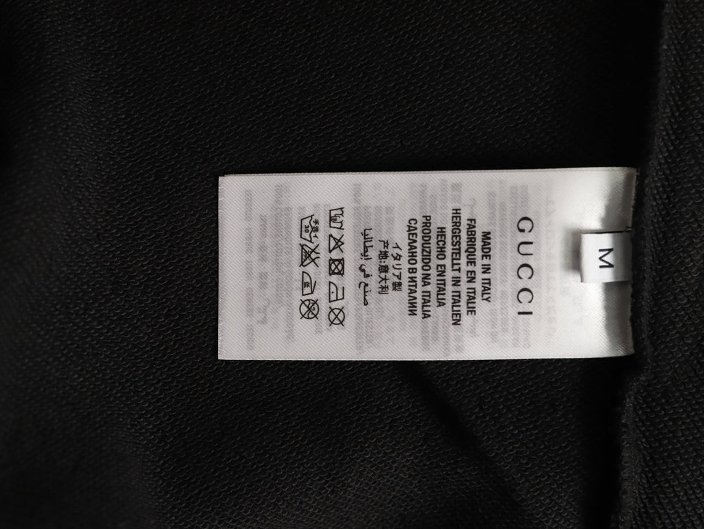 Gucci 26F Black Retro Letter Crewneck Sweatshirt