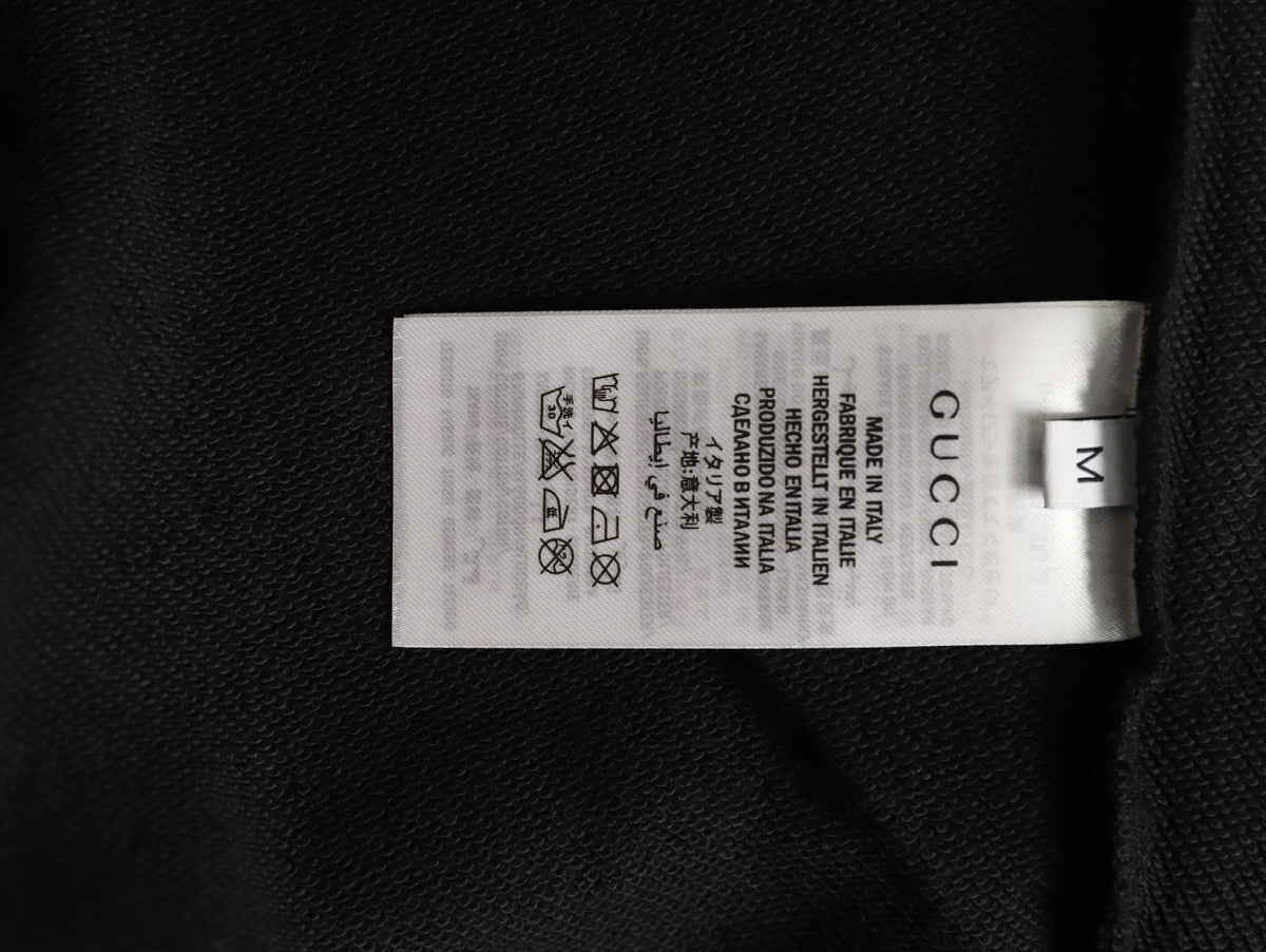 Gucci 26F Black Retro Letter Crewneck Sweatshirt