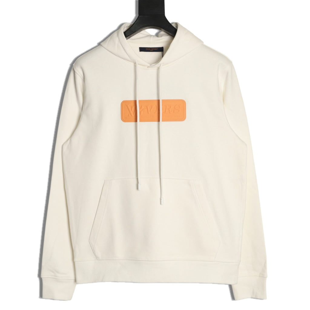 Louis Vuitton Off-White Orange Chest-Label Pullover Hoodie