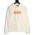 Louis Vuitton Off-White Orange Chest-Label Pullover Hoodie