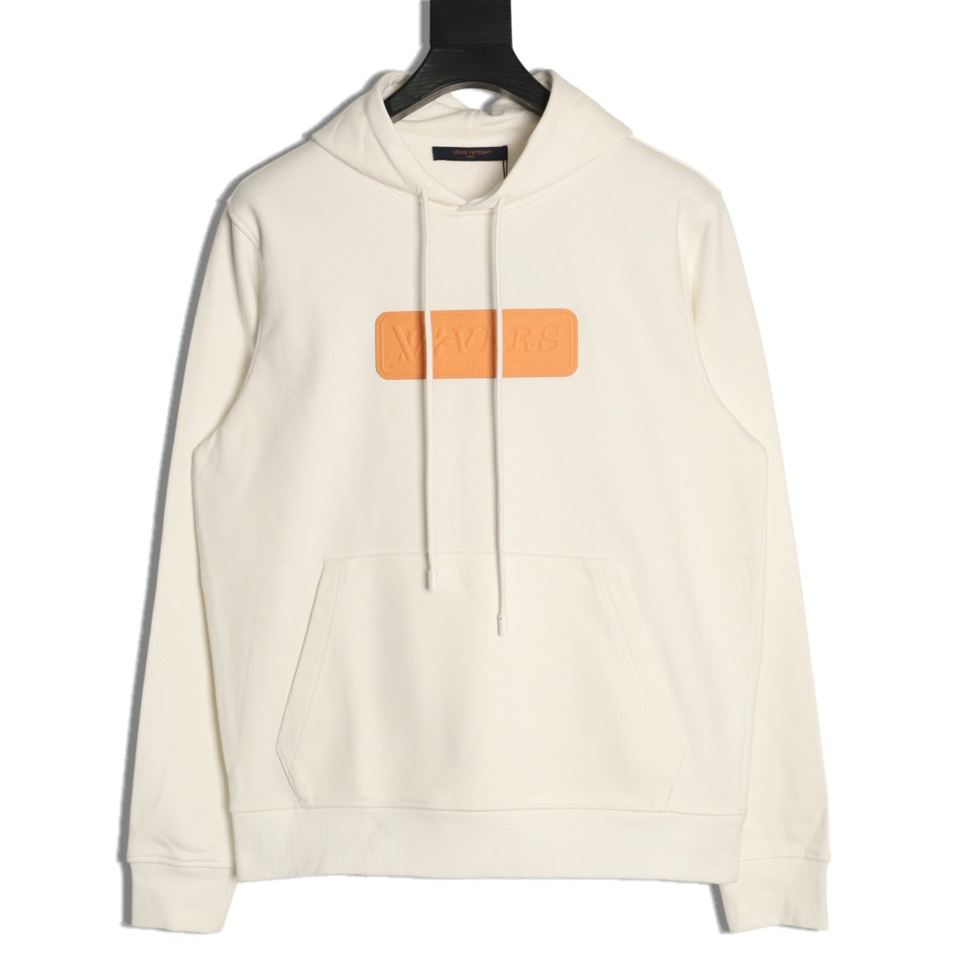Louis Vuitton Off-White Orange Chest-Label Pullover Hoodie