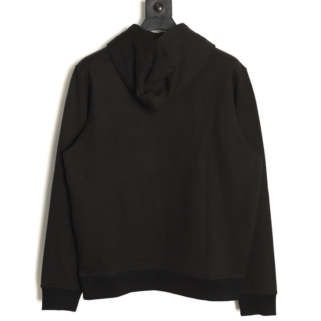 Louis Vuitton Black Orange Chest-Label Pullover Hoodie