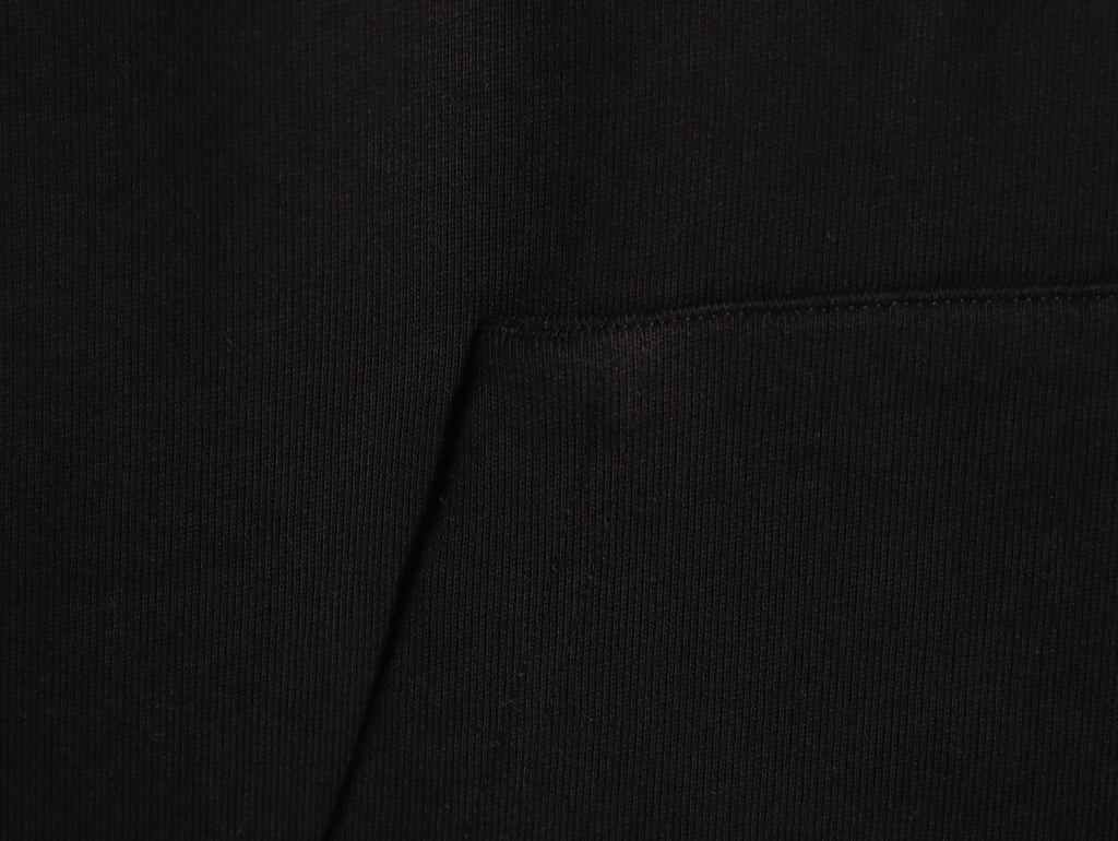Louis Vuitton Black Orange Chest-Label Pullover Hoodie
