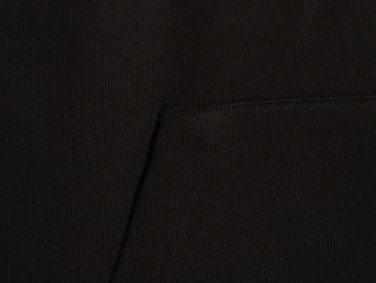 Louis Vuitton Black Orange Chest-Label Pullover Hoodie
