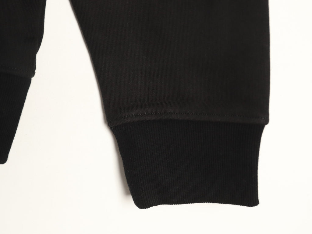 Louis Vuitton Black Orange Chest-Label Pullover Hoodie