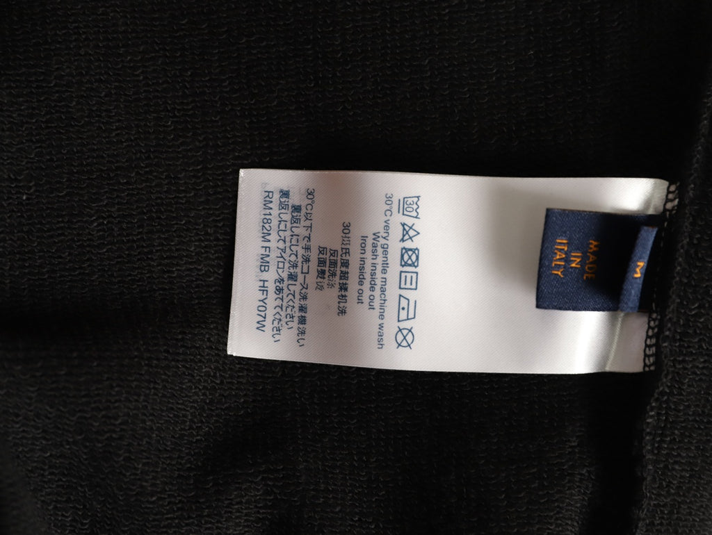 Louis Vuitton Black Orange Chest-Label Pullover Hoodie