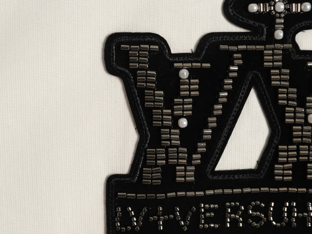 Louis Vuitton Off-White Ornate LV Chest-Motif Crewneck Sweatshirt
