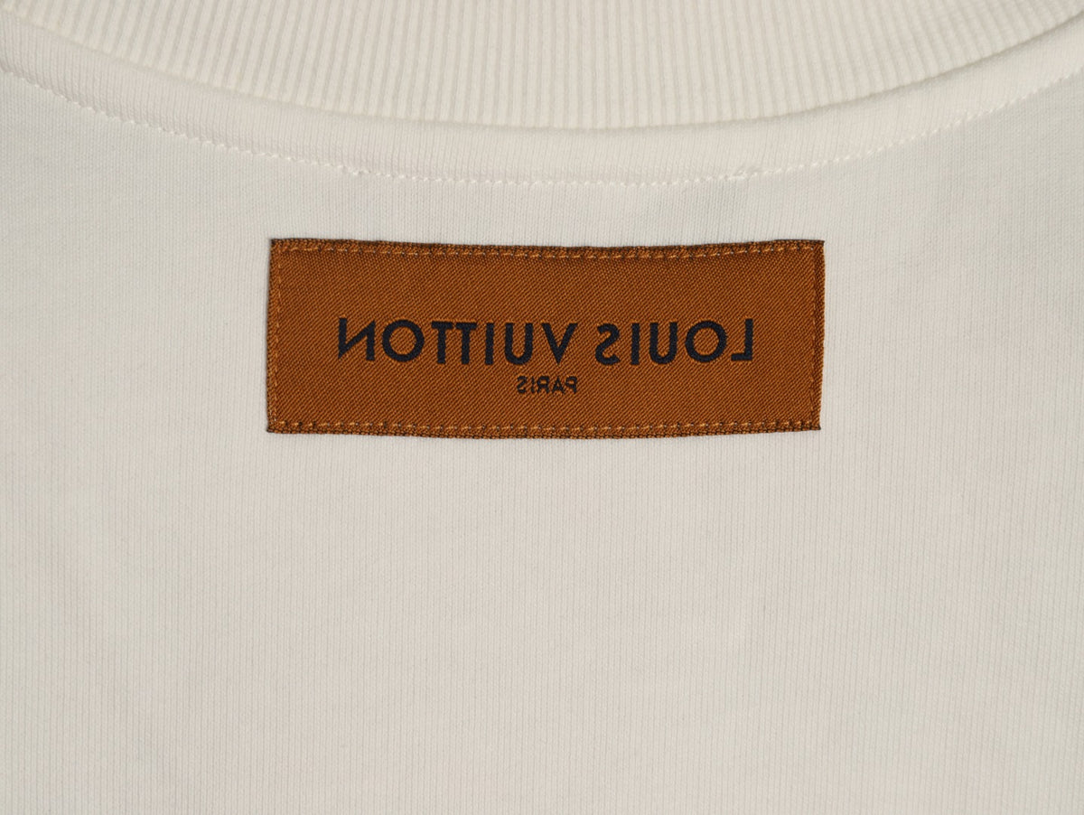 Louis Vuitton Off-White Ornate LV Chest-Motif Crewneck Sweatshirt