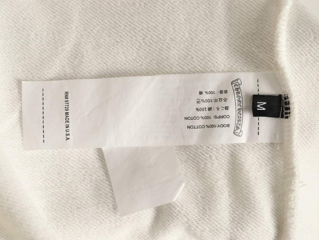 Chrome Hearts Off-White Cross-Emblem Back-Graphic Pullover Hoodie