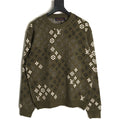 Louis Vuitton Olive Monogram Camo Crewneck Knit Sweater