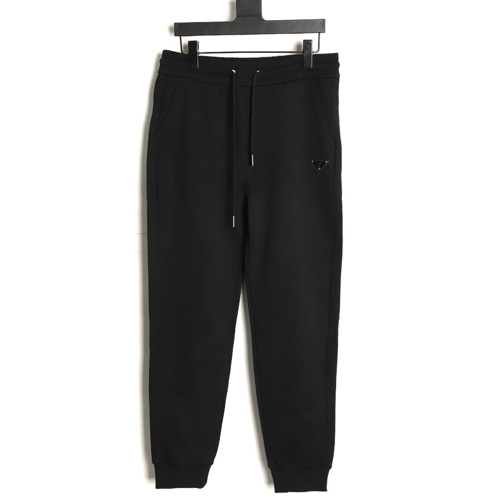 Prada Black Rear-Pocket Logo Drawstring Pants
