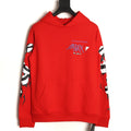 Chrome Hearts 23SS Red Graffiti-Graphic Pullover Hoodie