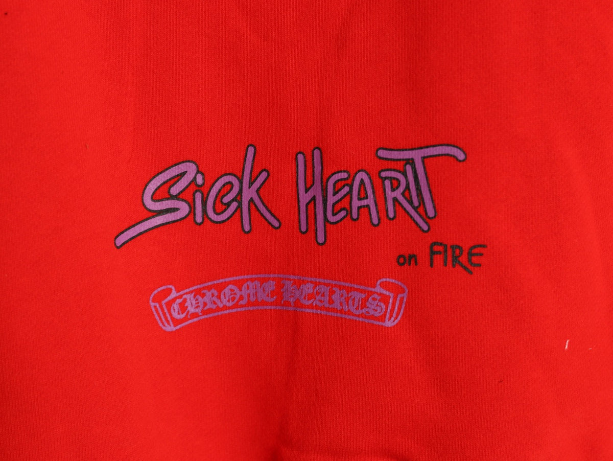 Chrome Hearts 23SS Red Graffiti-Graphic Pullover Hoodie