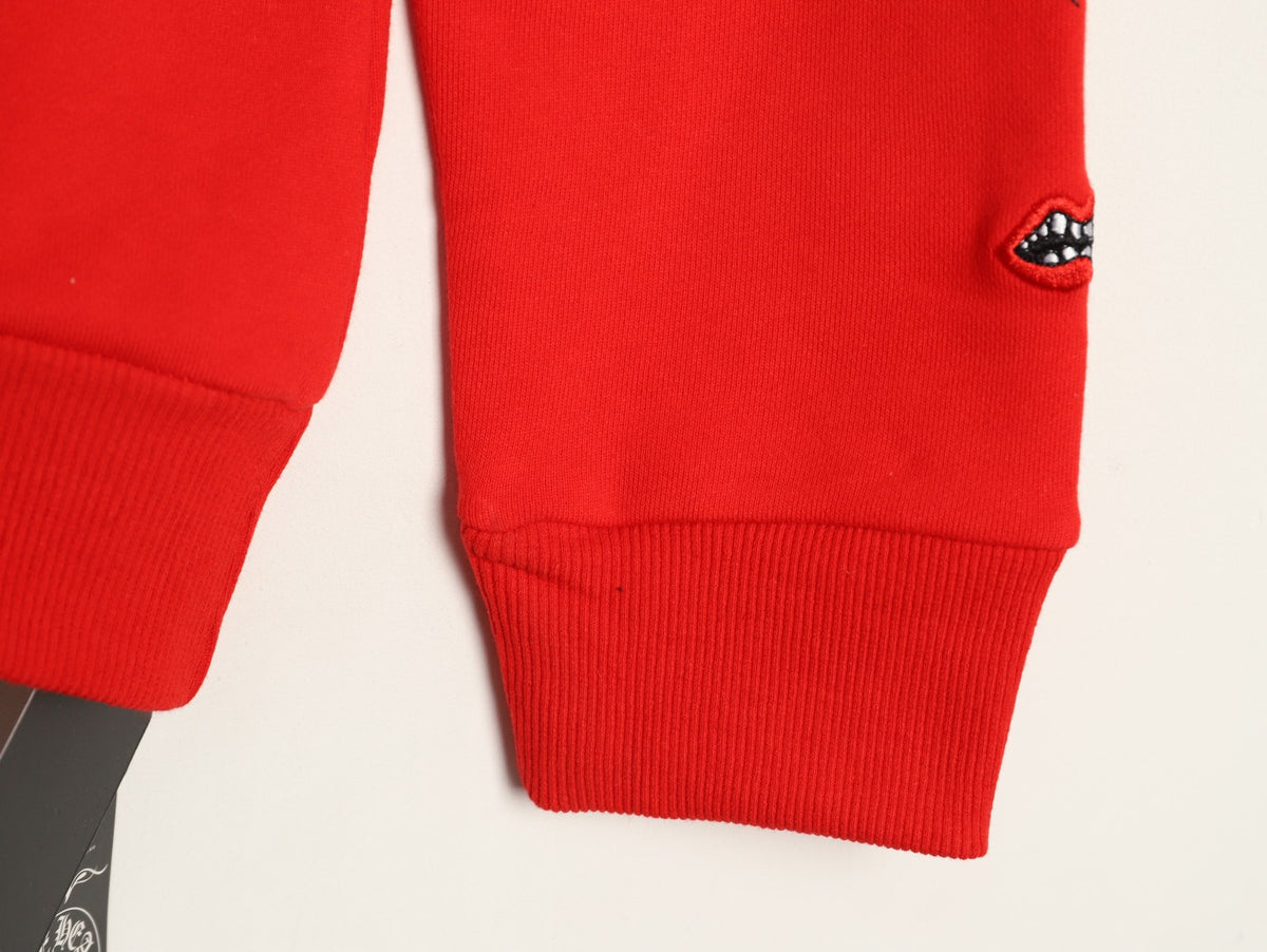 Chrome Hearts 23SS Red Graffiti-Graphic Pullover Hoodie