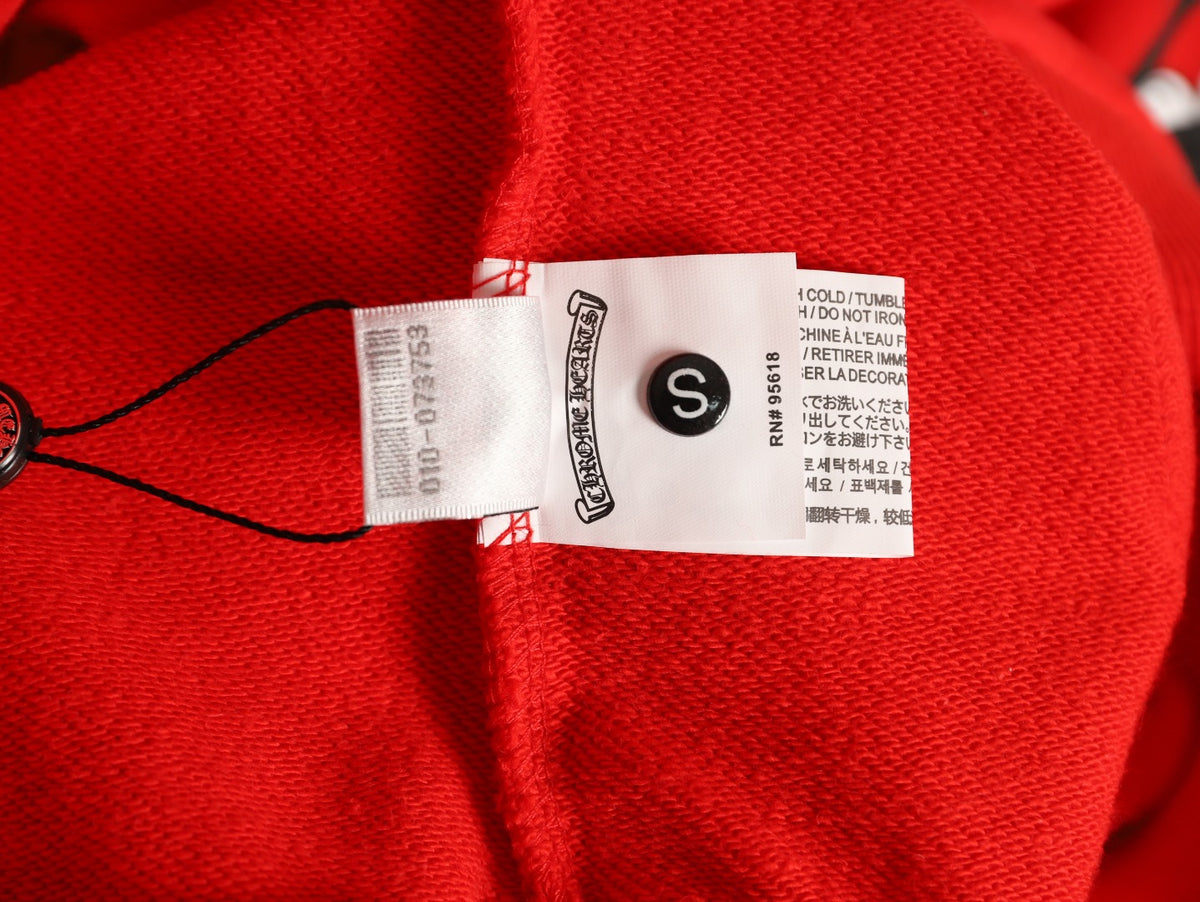 Chrome Hearts 23SS Red Graffiti-Graphic Pullover Hoodie
