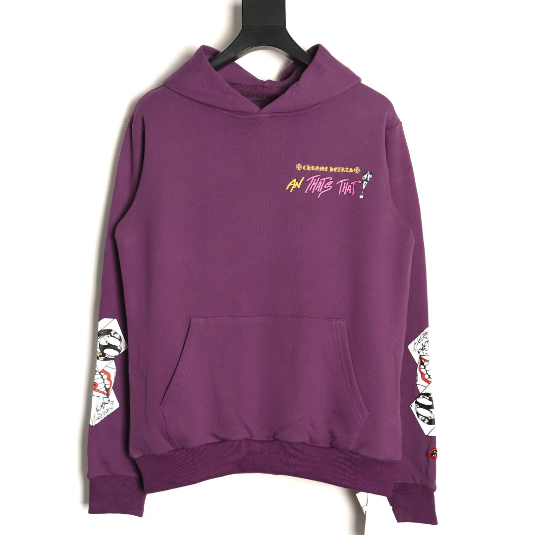 Chrome Hearts 23SS Purple Graffiti-Graphic Pullover Hoodie