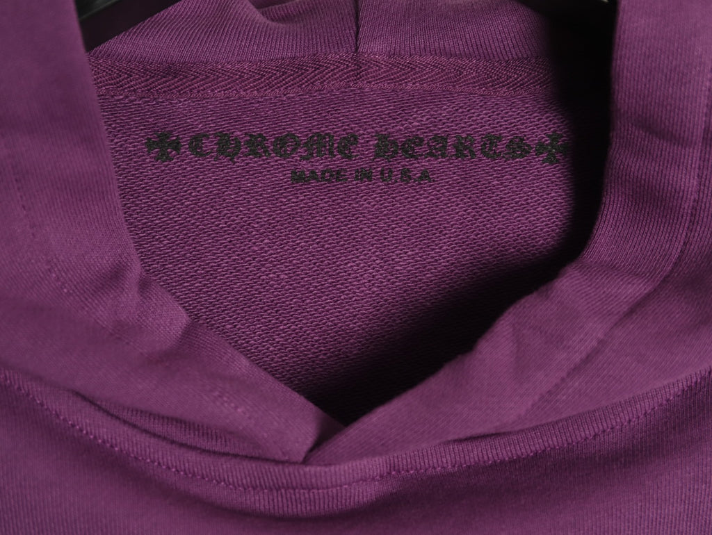 Chrome Hearts 23SS Purple Graffiti-Graphic Pullover Hoodie
