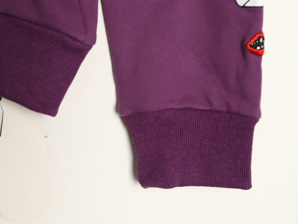 Chrome Hearts 23SS Purple Graffiti-Graphic Pullover Hoodie