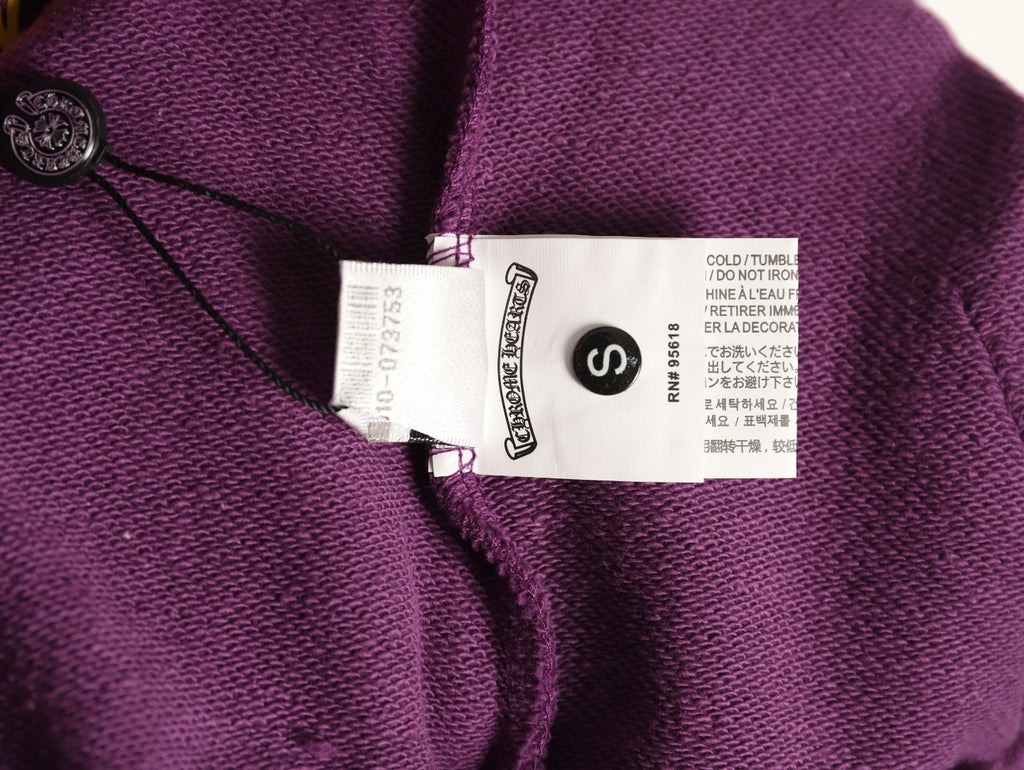 Chrome Hearts 23SS Purple Graffiti-Graphic Pullover Hoodie