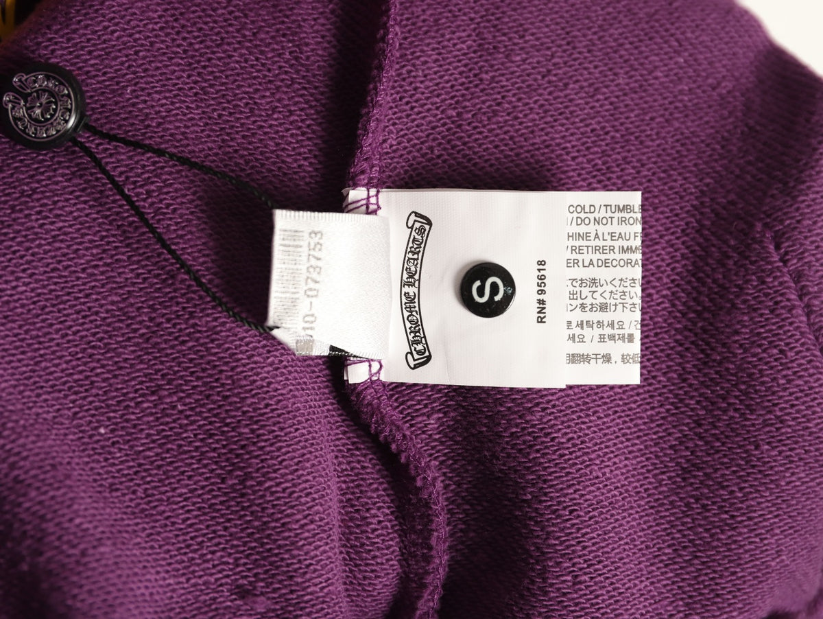 Chrome Hearts 23SS Purple Graffiti-Graphic Pullover Hoodie