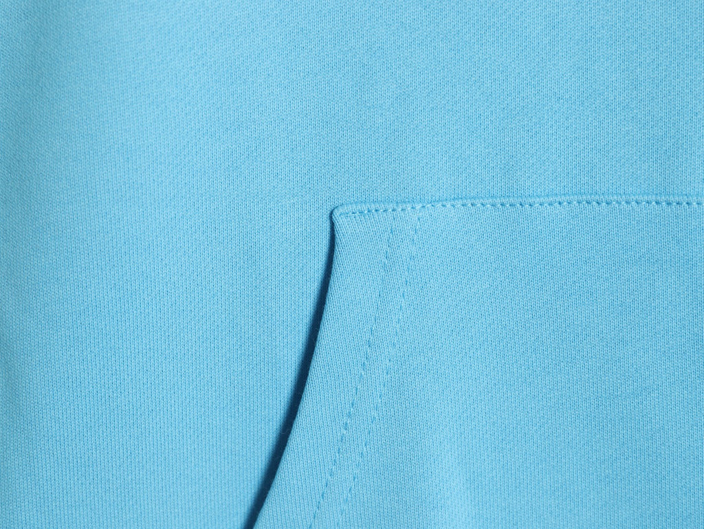Chrome Hearts 23SS Light Blue Graffiti-Graphic Pullover Hoodie