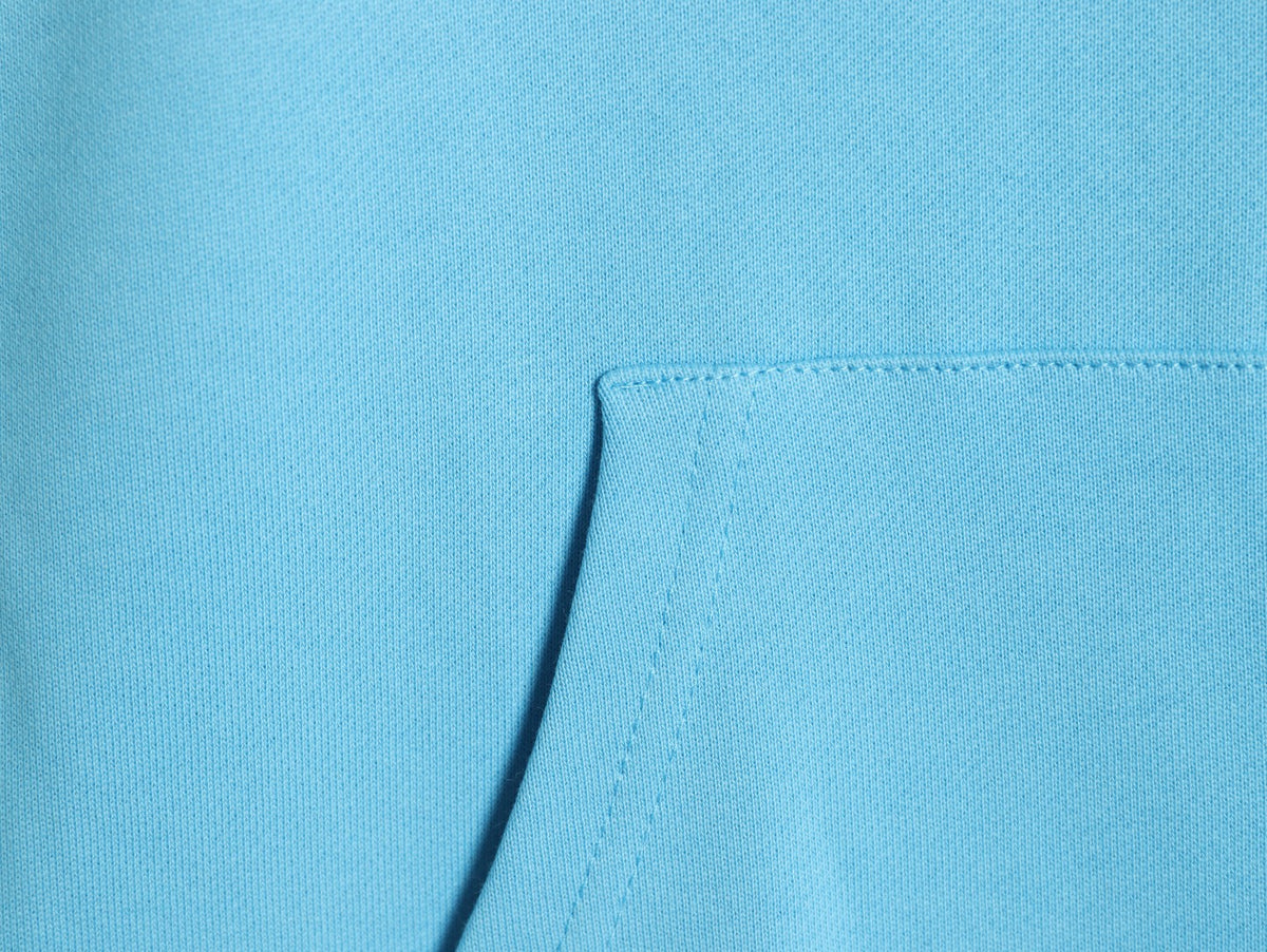 Chrome Hearts 23SS Light Blue Graffiti-Graphic Pullover Hoodie