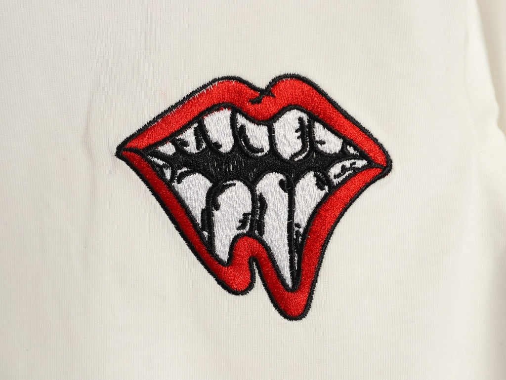 Chrome Hearts Off-White Tooth-and-Cross Graphic Long-Sleeve T-Shirt