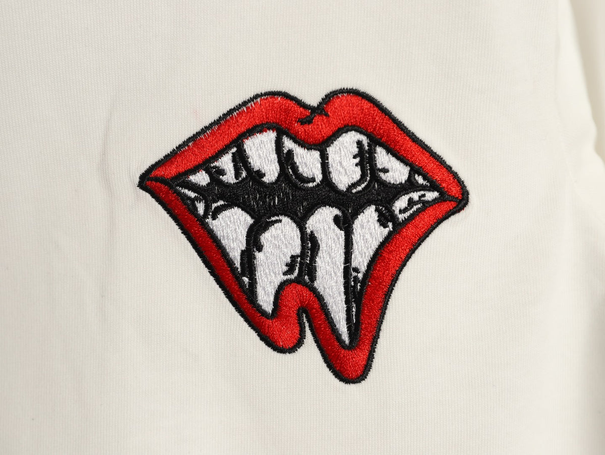 Chrome Hearts Off-White Tooth-and-Cross Graphic Long-Sleeve T-Shirt