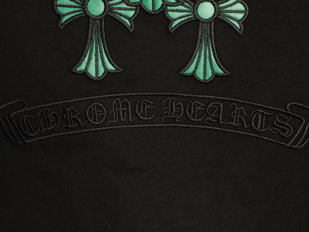 Chrome Hearts Black Tooth-and-Cross Graphic Long-Sleeve T-Shirt