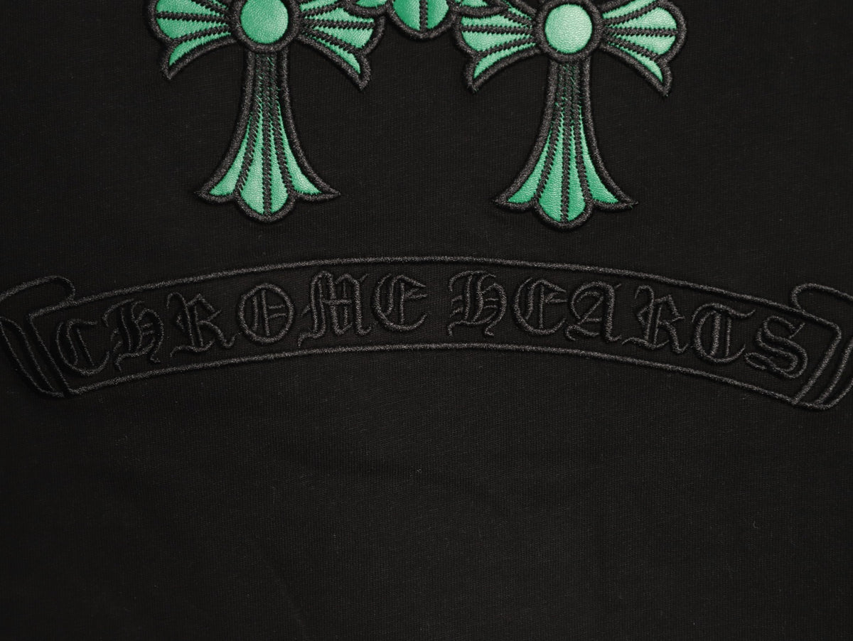 Chrome Hearts Black Tooth-and-Cross Graphic Long-Sleeve T-Shirt
