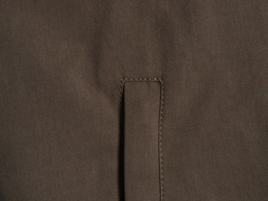 Burberry Dark Taupe Check-Lined Equestrian-Motif Zip Jacket