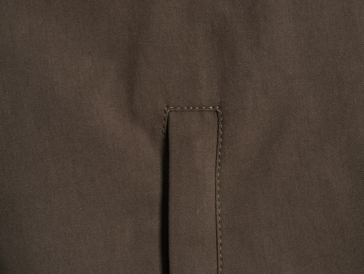 Burberry Dark Taupe Check-Lined Equestrian-Motif Zip Jacket