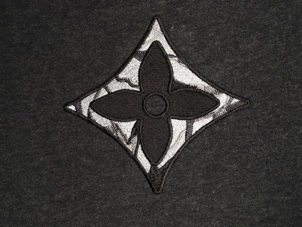 Louis Vuitton Charcoal LV Chest and Back-Motif Crewneck Sweatshirt
