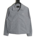 Prada Gray PRD Chest-Letter Zip Jacket