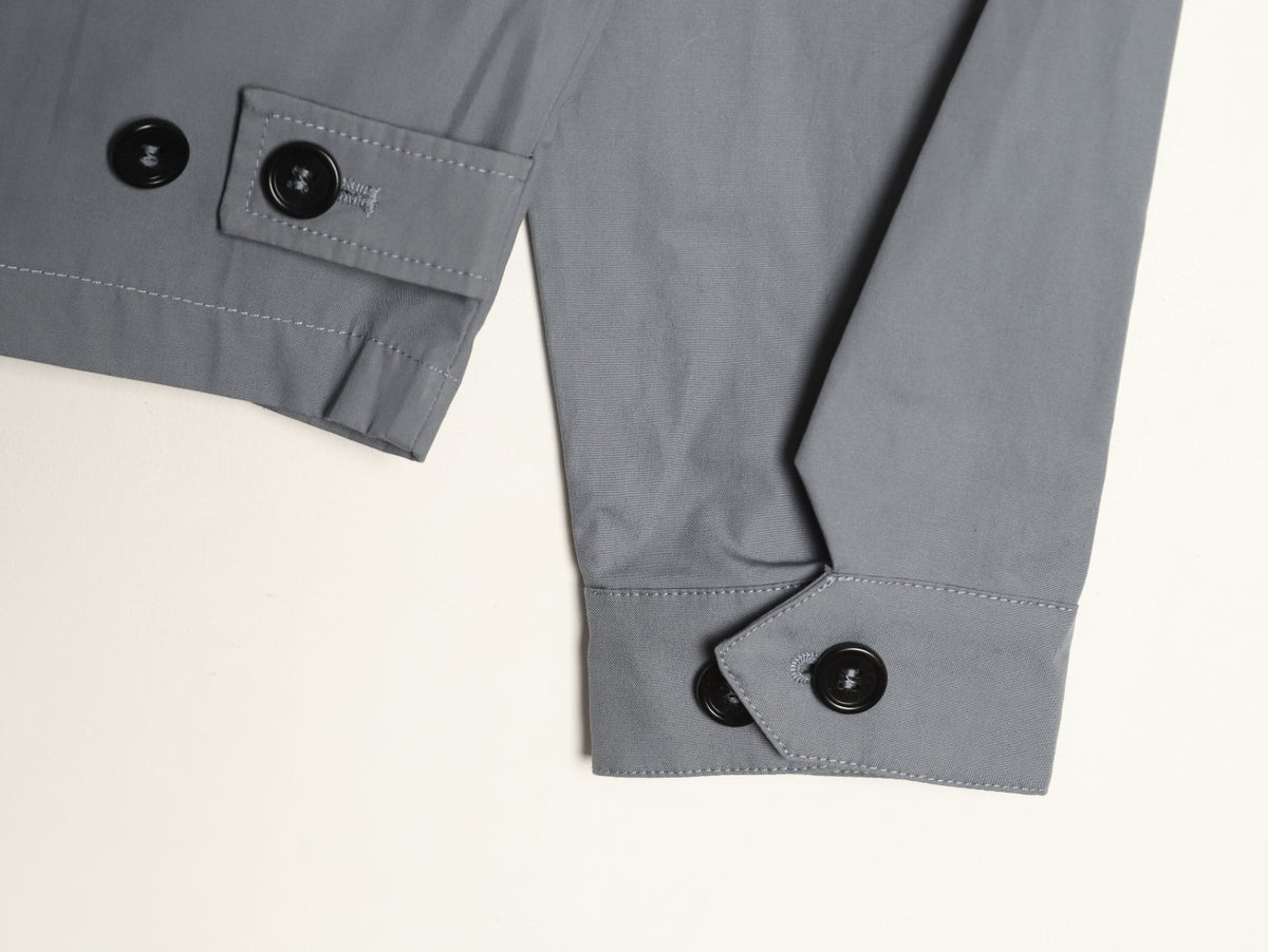 Prada Gray PRD Chest-Letter Zip Jacket