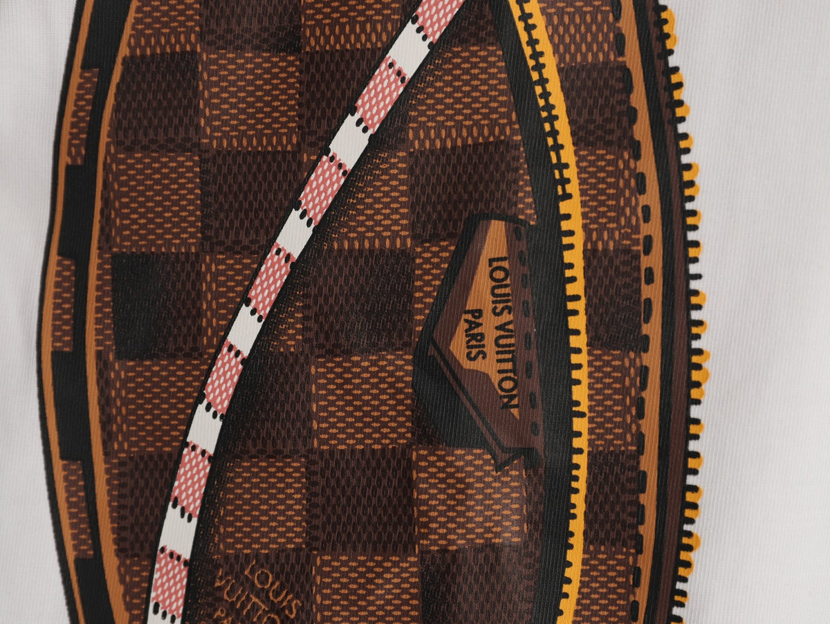 Louis Vuitton White Crossbody Bag Graphic Long-Sleeve T-Shirt