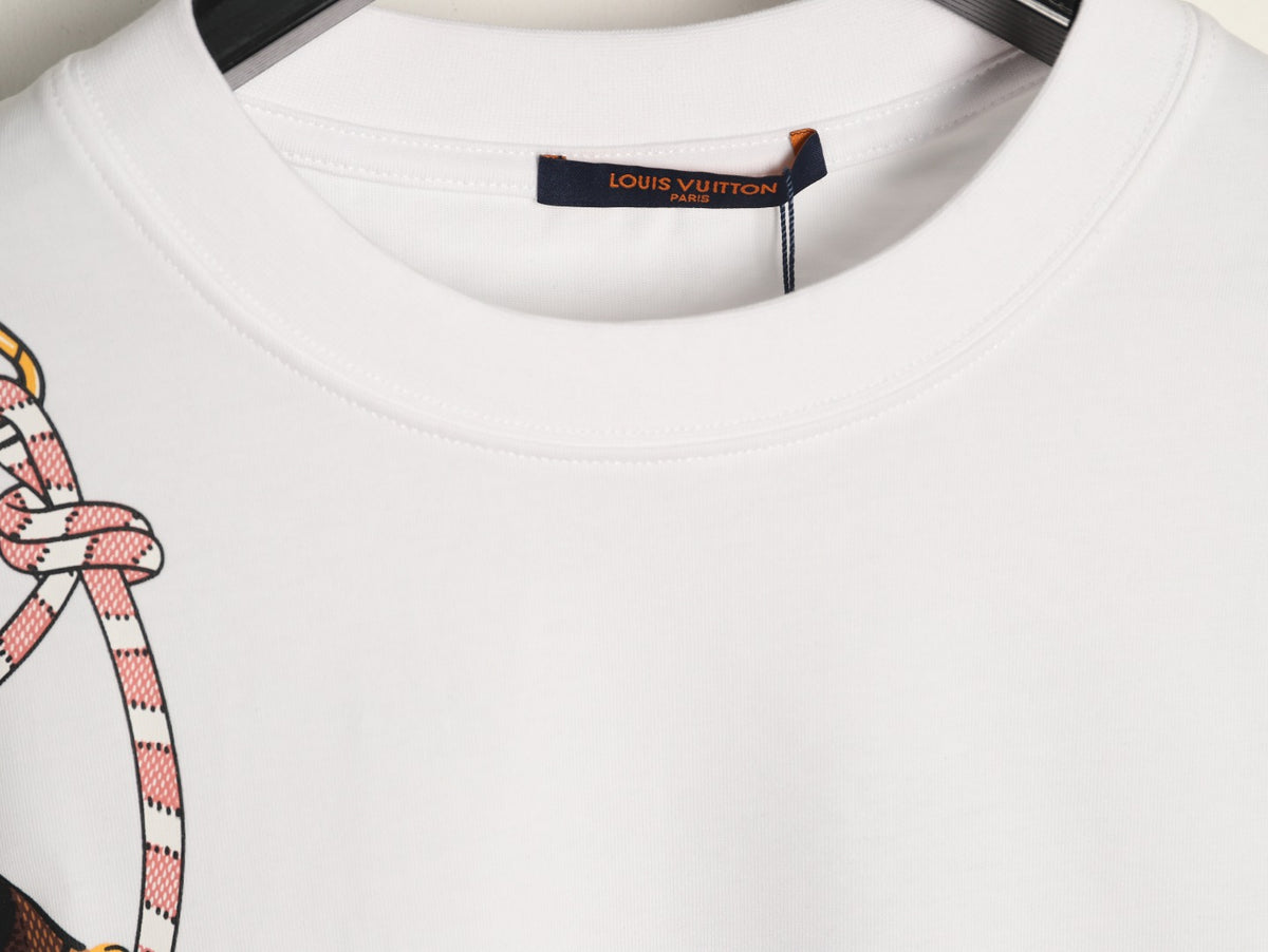 Louis Vuitton White Crossbody Bag Graphic Long-Sleeve T-Shirt