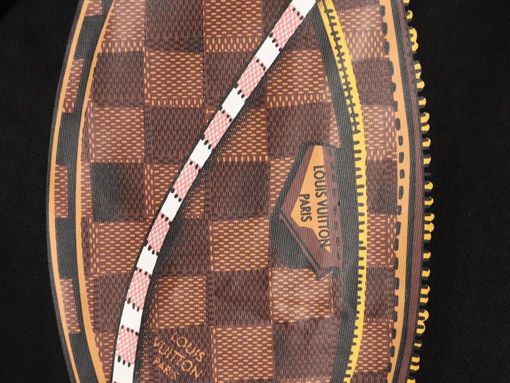 Louis Vuitton Black Crossbody Bag Graphic Long-Sleeve T-Shirt