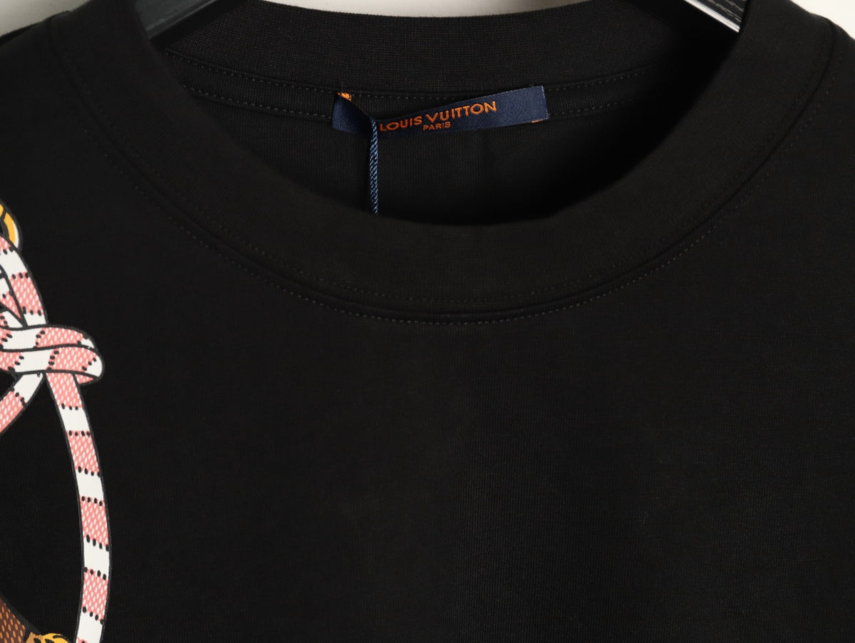 Louis Vuitton Black Crossbody Bag Graphic Long-Sleeve T-Shirt