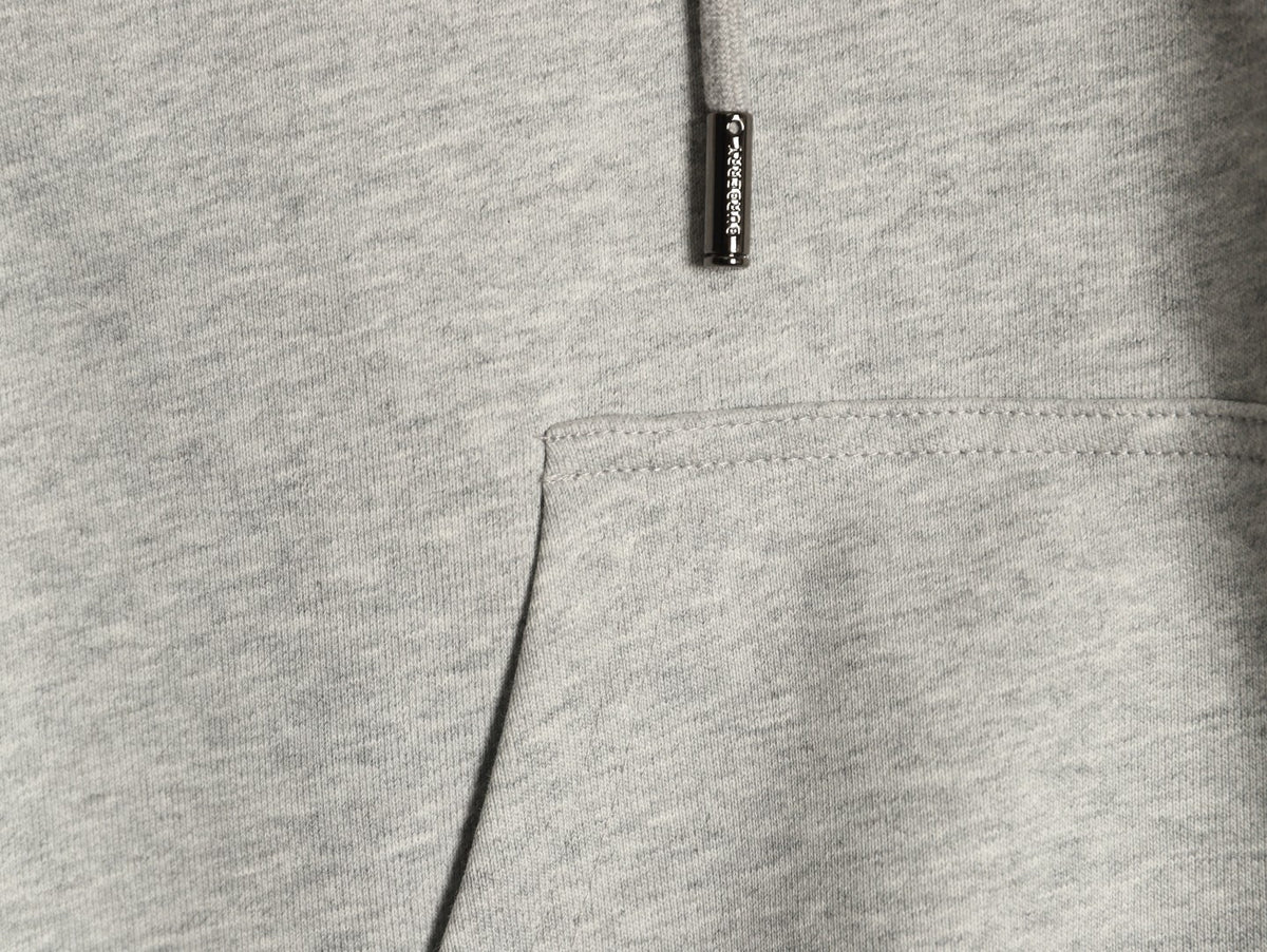 Burberry Gray TB-Motif Check-Panel Zip Hoodie Jacket
