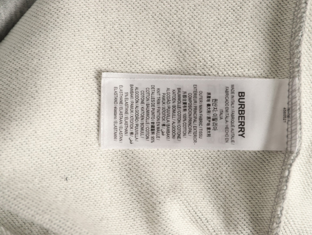 Burberry Gray TB-Motif Check-Panel Zip Hoodie Jacket