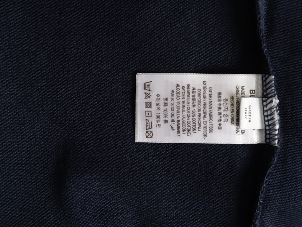 Burberry Navy TB-Motif Check-Panel Zip Hoodie Jacket