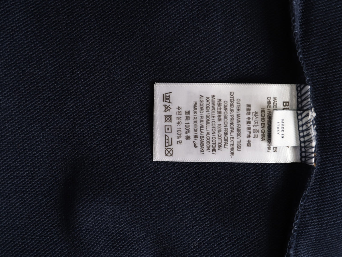 Burberry Navy TB-Motif Check-Panel Zip Hoodie Jacket